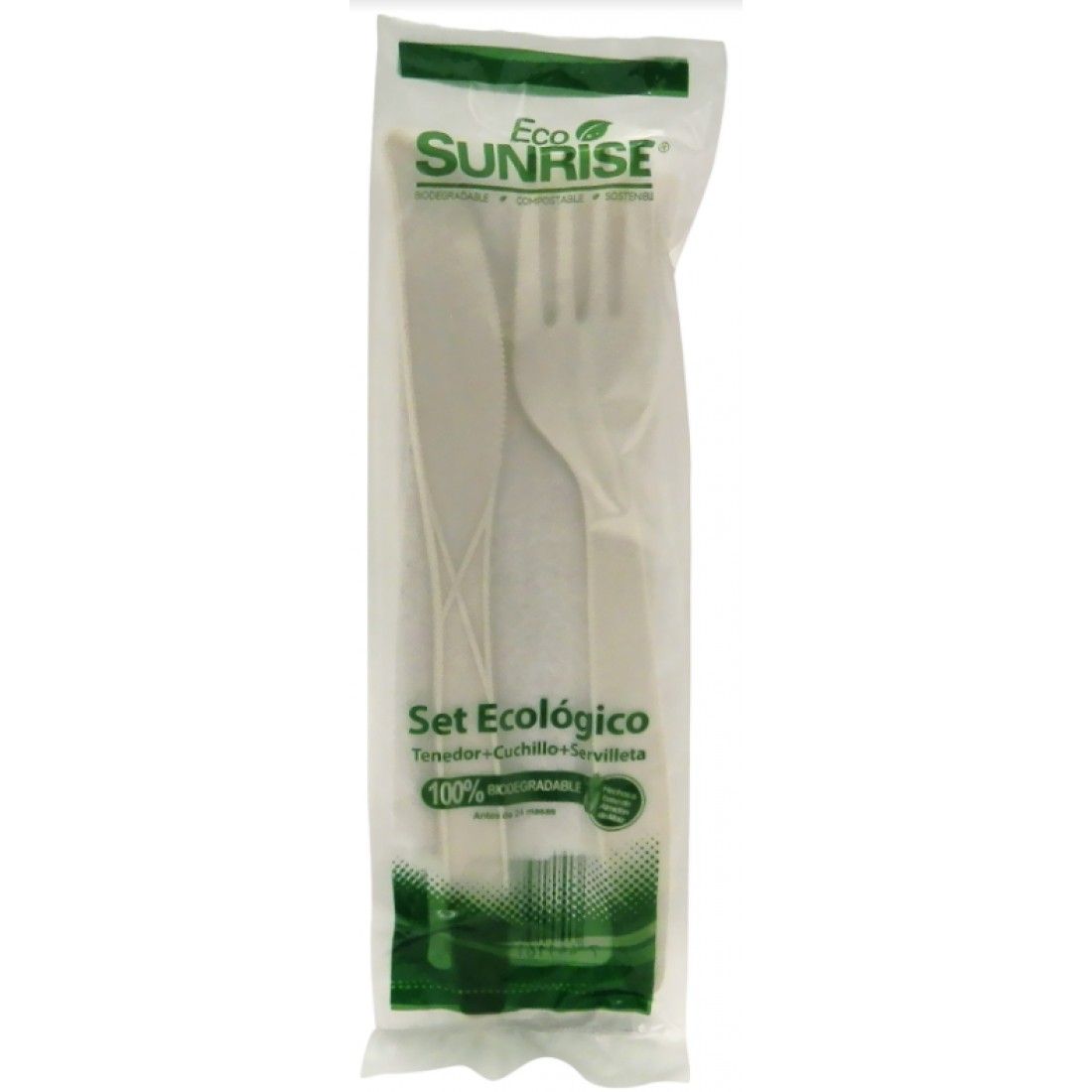 Set de cubiertos biodegradables